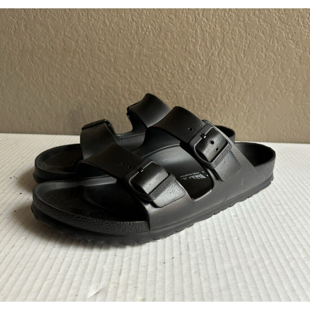 Birkenstock 265 Arizona Size 41 EU L10 M8 All Black Sandals Slides 2 Strap